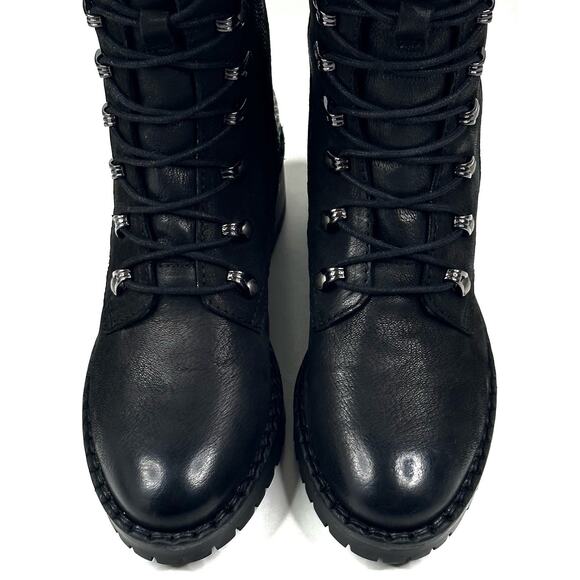 Vintage Foundry Co. Henrietta Black Leather Lace-Up Tall Boots Womens 6 New $220 - Picture 3 of 13